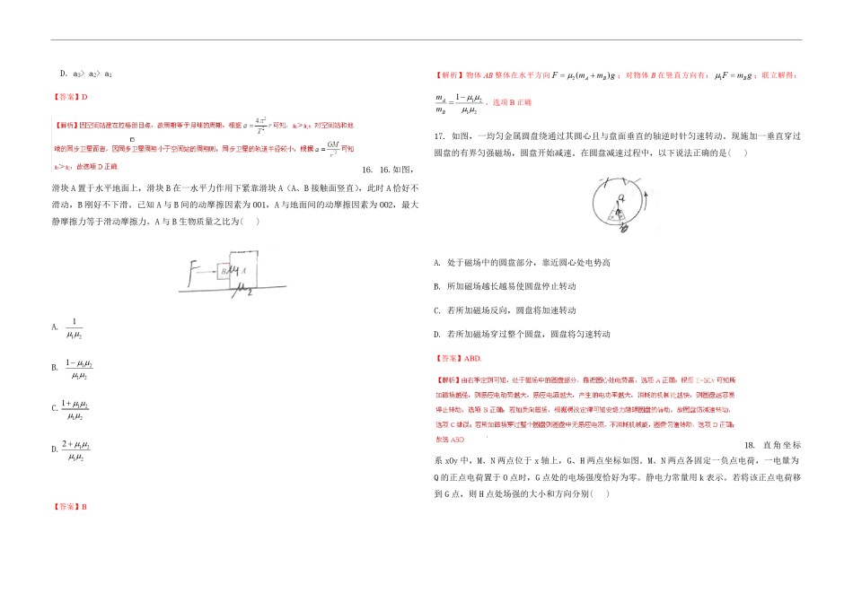 2015年高考真题 物理（山东卷)（含解析版）.pdf_第2页