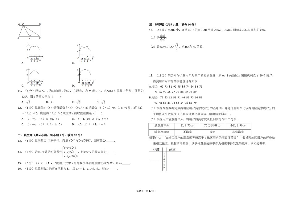 2015年全国统一高考数学试卷（理科）（新课标ⅱ）（含解析版）.doc_第2页