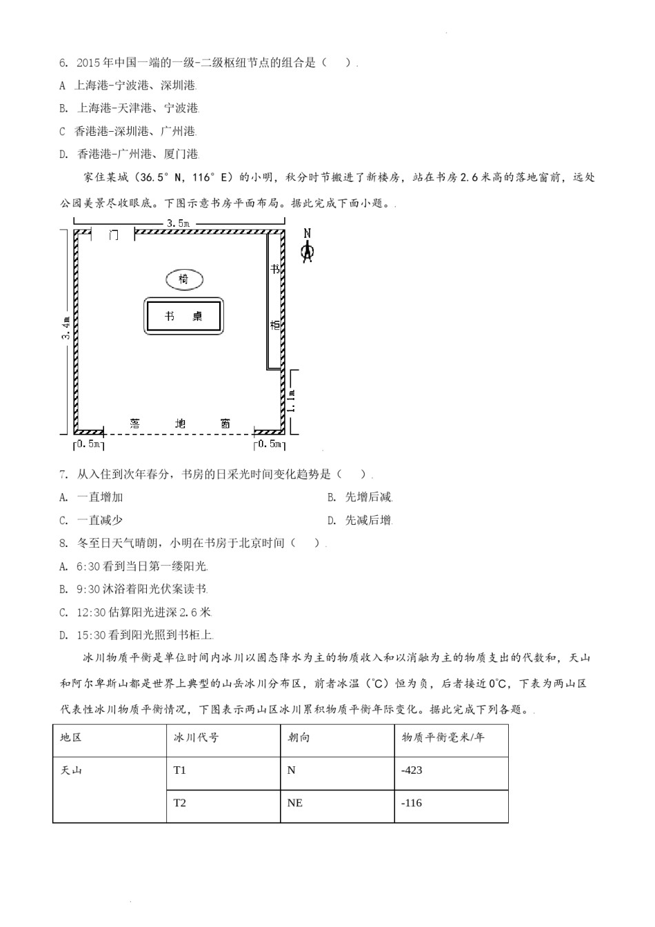 精品解析：2021年河北省高考地理试题（缺部分题）（原卷版）.doc_第3页