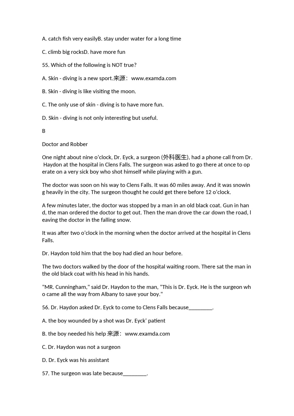 吉林省长春市2005—2006学年度第一学期高一期中考试试卷英语-人教版2.doc.docx_第2页