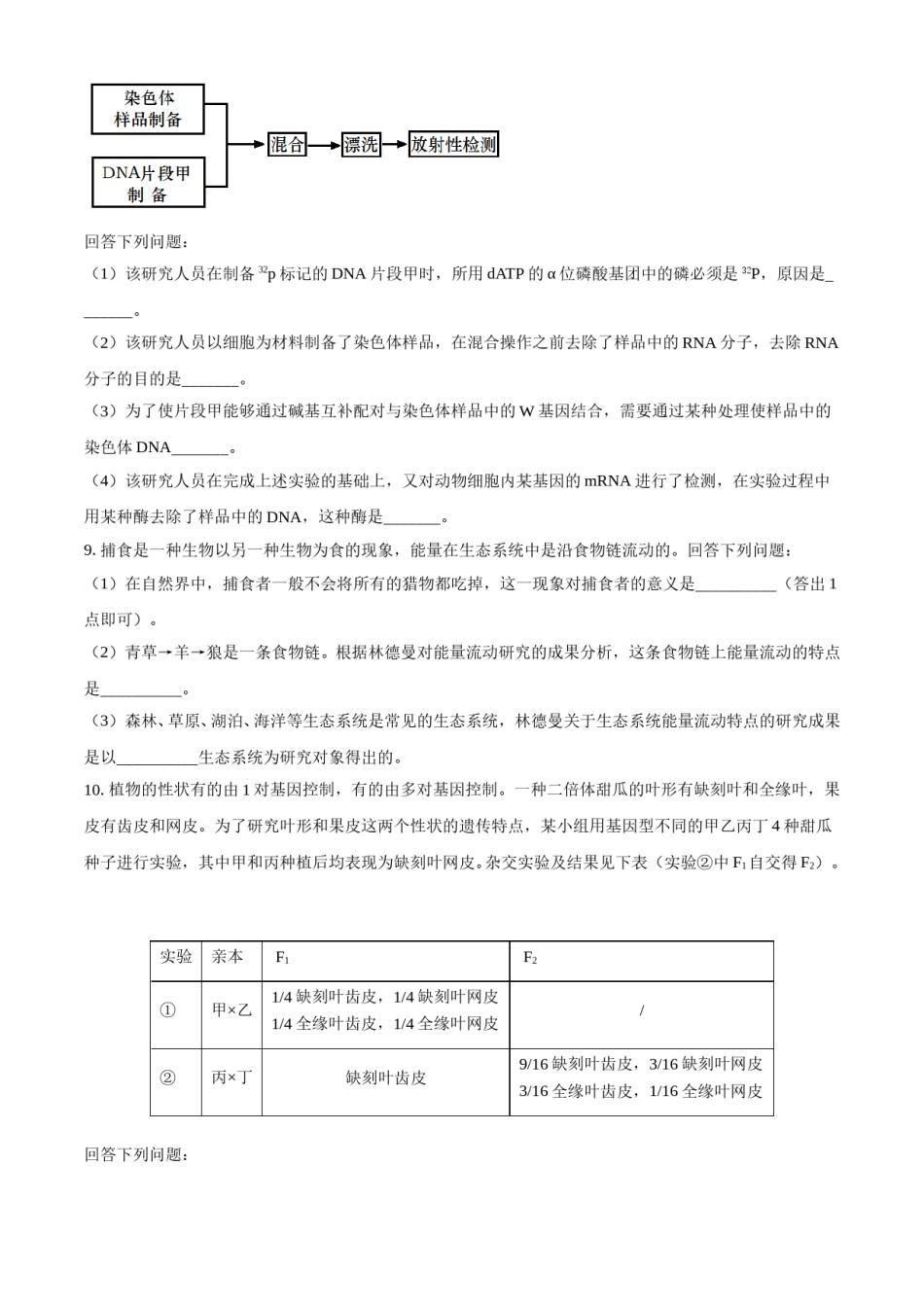 2021年全国统一高考生物试卷（全国甲卷）（原卷版）.doc_第3页