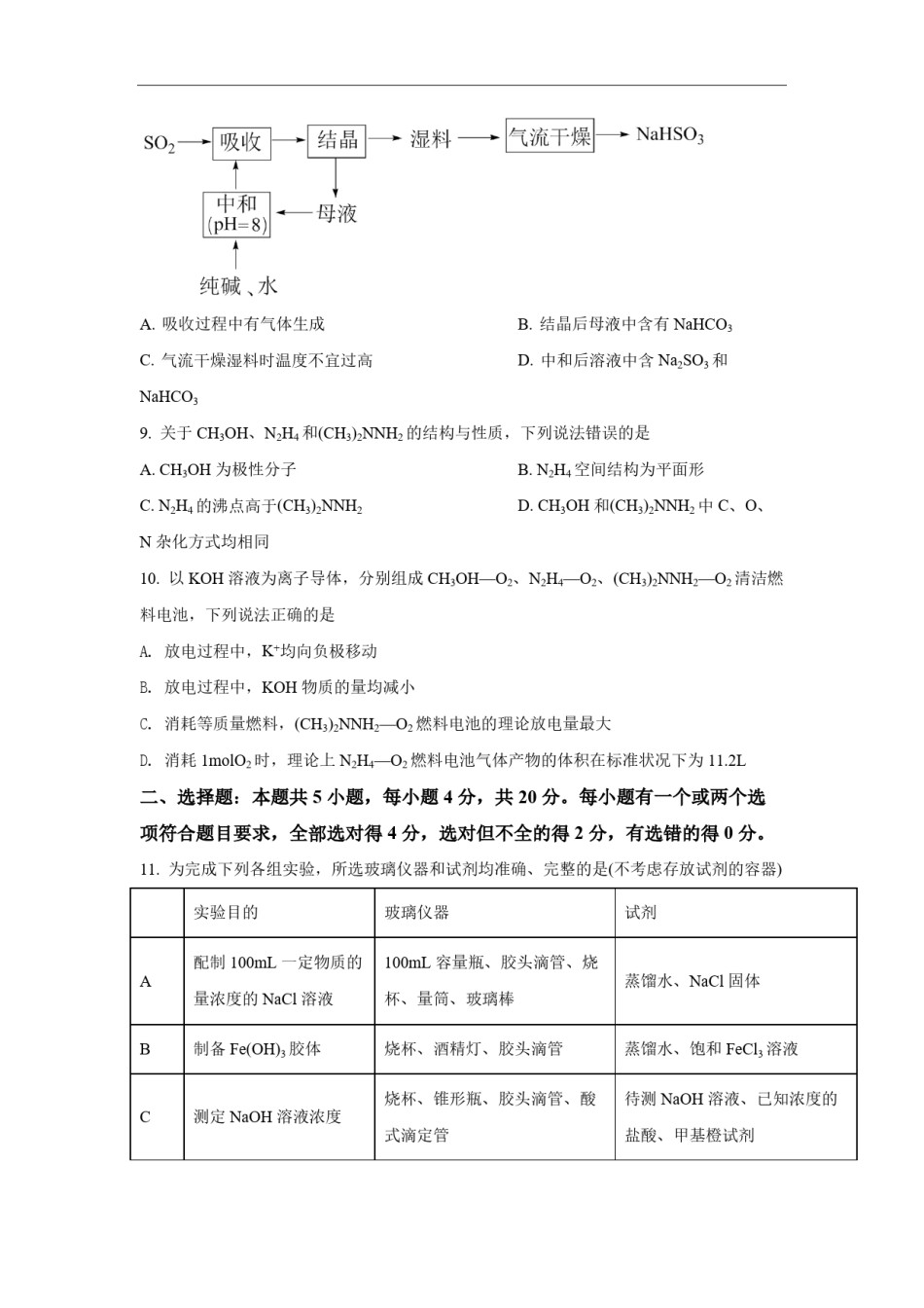 2021年高考真题 化学(山东卷)（原卷版）.pdf_第3页