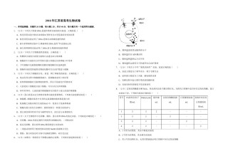 2016年江苏省高考生物试卷   .doc