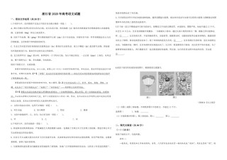 2020年浙江省高考语文（含解析版）.pdf