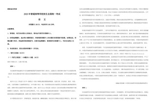 2020年高考真题 语文(山东卷)（含解析版）.pdf