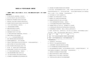 2017年高考海南卷生物（原卷版）.doc