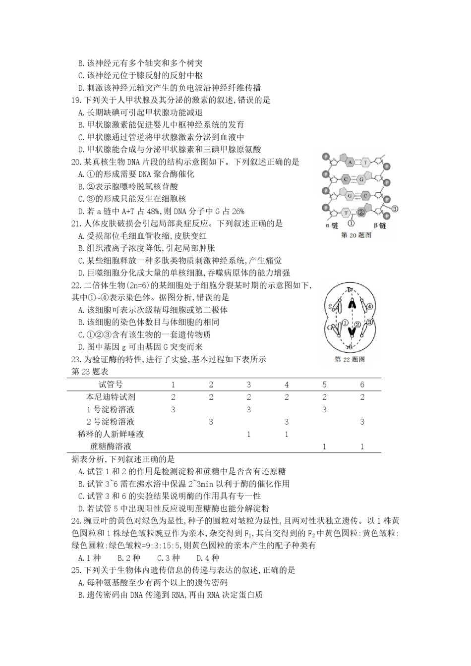 2017年浙江省高考生物【11月】（含解析版）.pdf_第3页