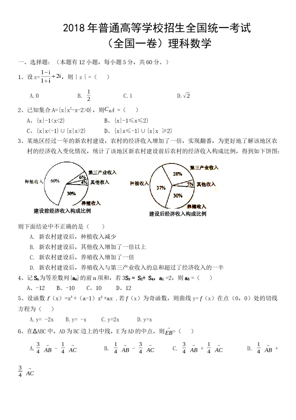 2018年山东省高考数学试卷(理科)word版试卷及解析.docx_第1页