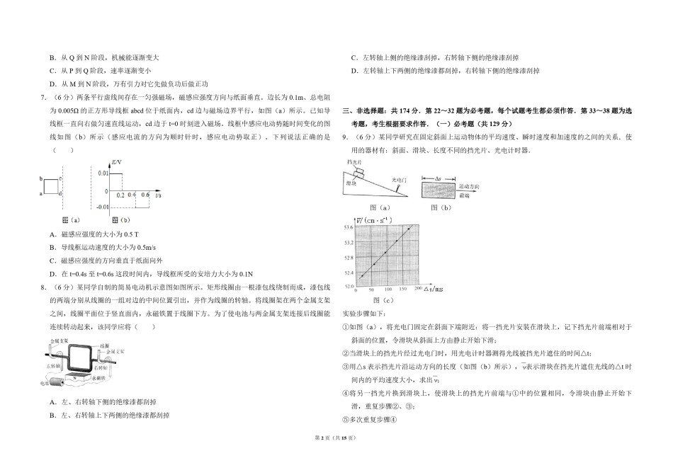 2017年全国统一高考物理试卷（新课标ⅱ）（含解析版）.pdf_第2页