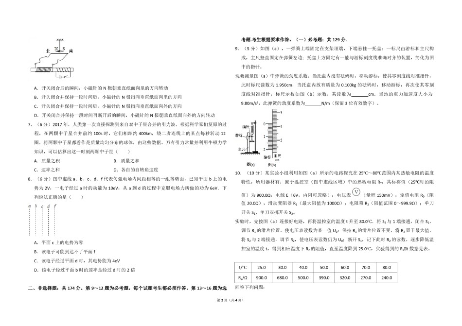 2018年高考真题 物理（山东卷)（原卷版）.pdf_第2页