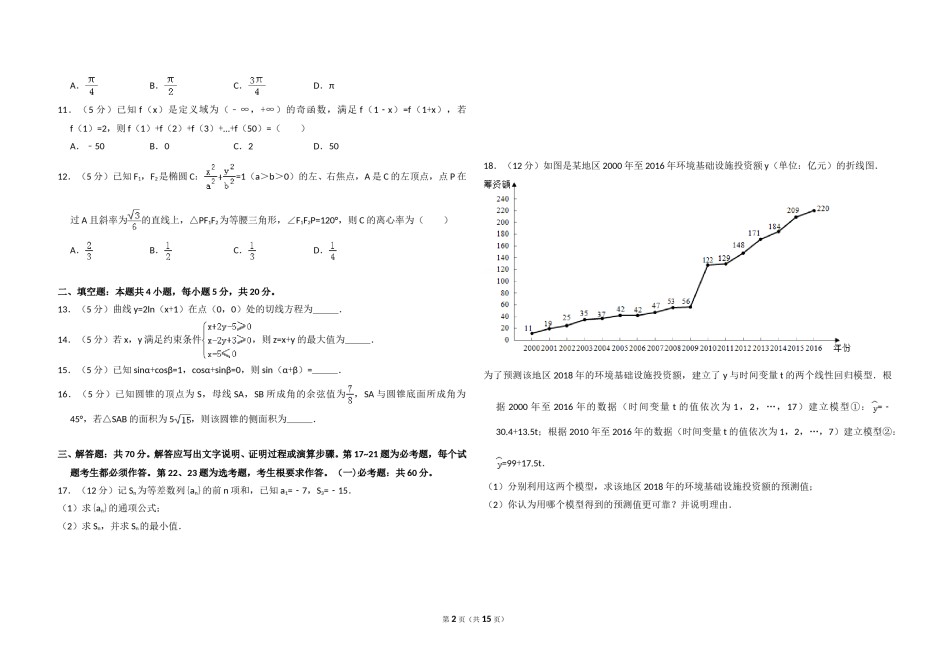 2018年全国统一高考数学试卷（理科）（新课标ⅱ）（含解析版）.doc_第2页