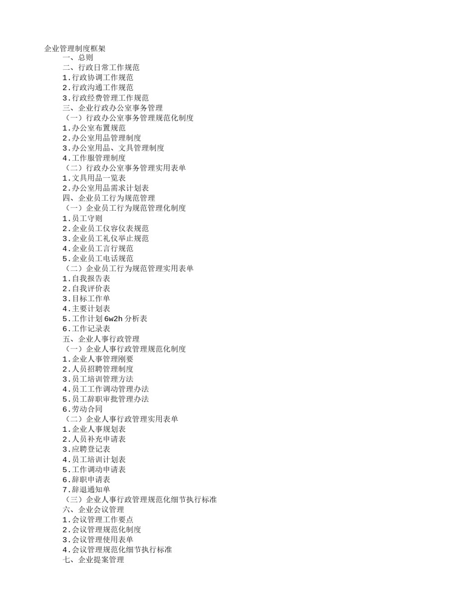 规章制度框架.doc_第1页