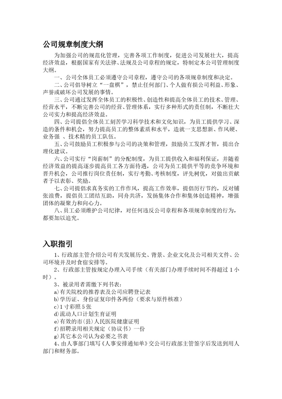 公司规章制度大纲.doc_第1页