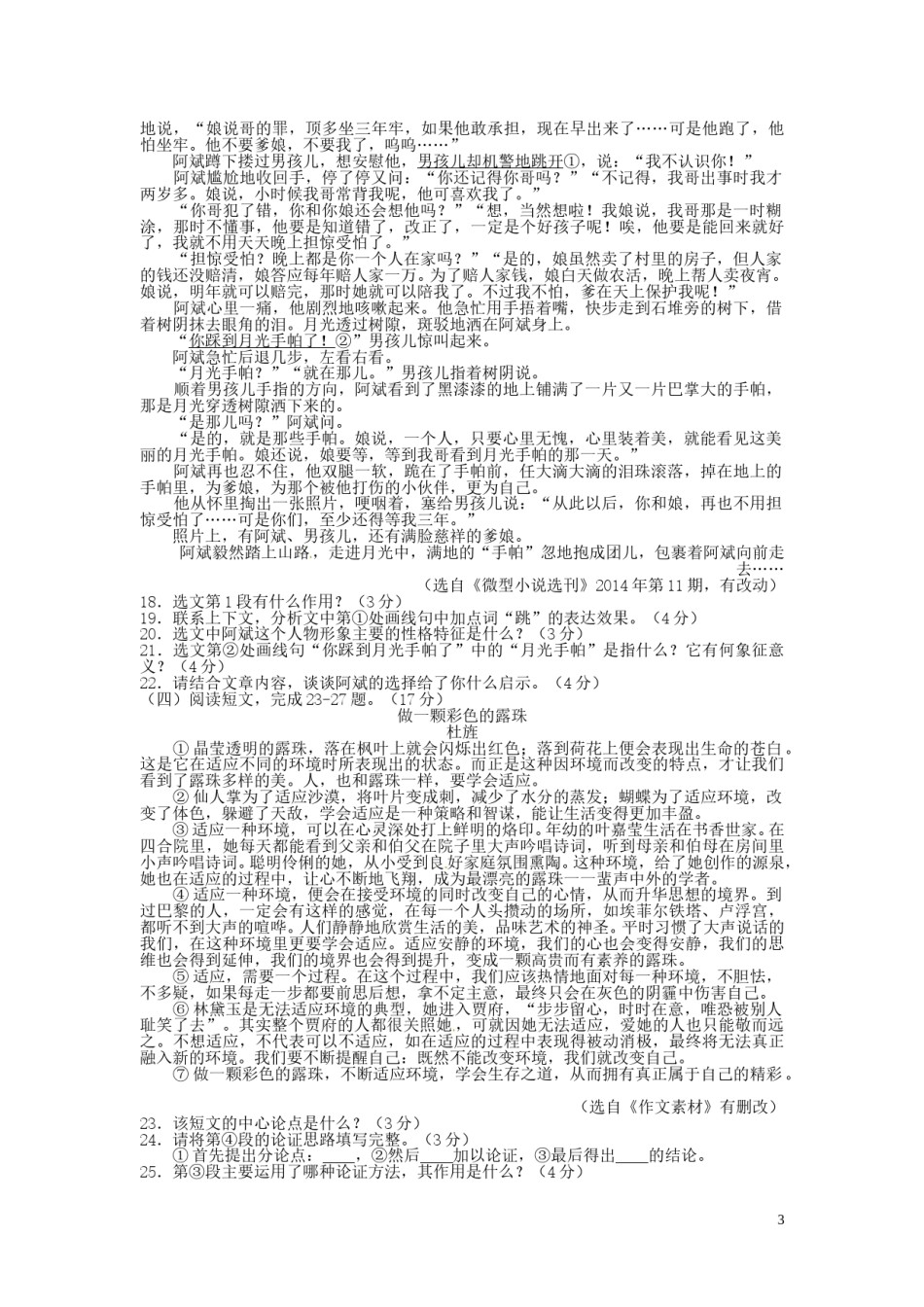 贵州省安顺市2016年中考语文真题试题（含答案）.doc_第3页