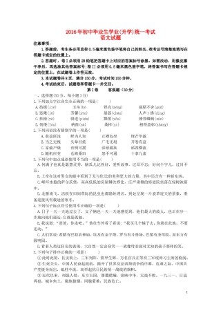 贵州省黔南州2016年中考语文真题试题（含答案）.doc