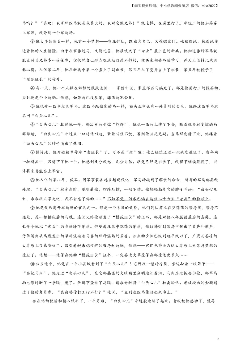 精品解析：2023年河南省中考语文真题（原卷版）.docx_第3页
