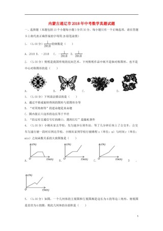 内蒙古通辽市2018年中考数学真题试题（含解析）.doc