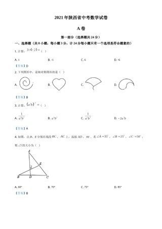 陕西省2021年中考数学真题.doc