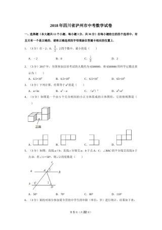 2018年四川省泸州市中考数学试卷.doc