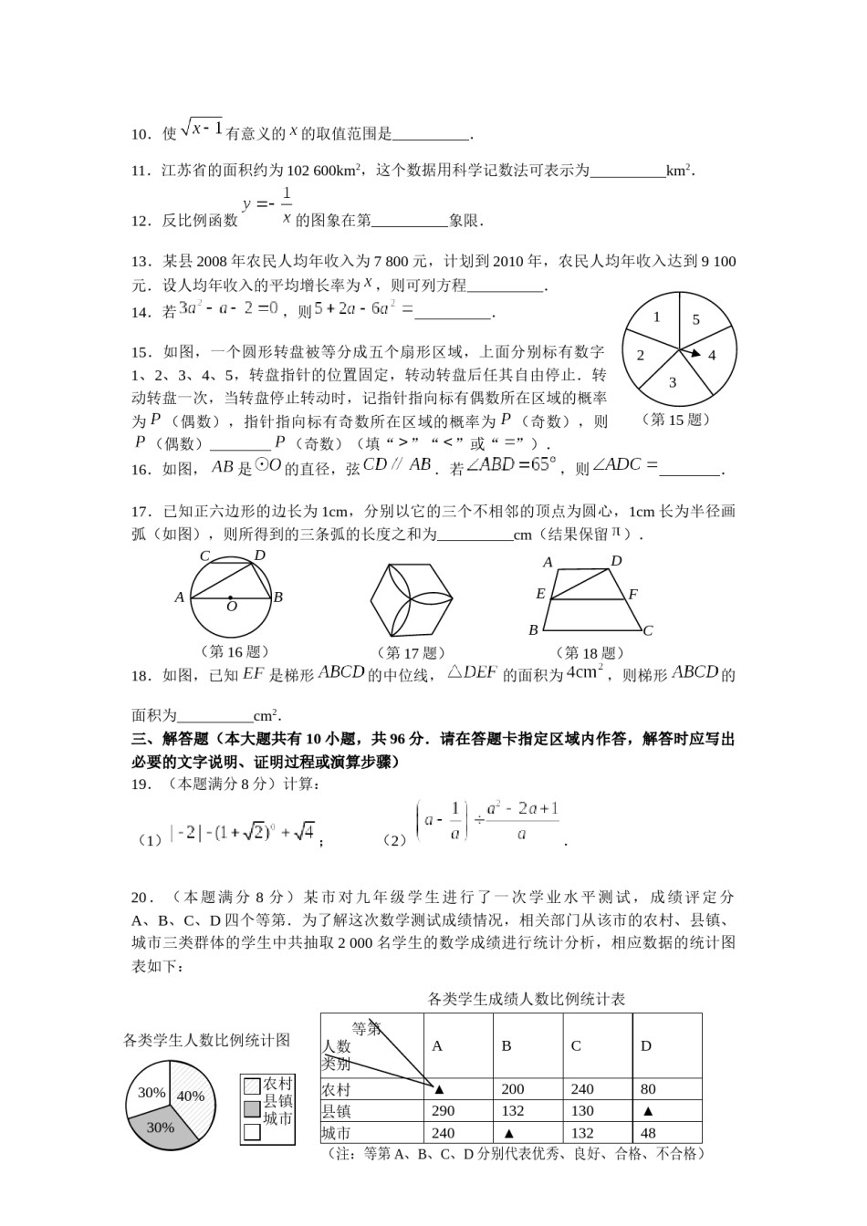 2009年江苏省苏州市中考数学试题及答案.docx_第3页