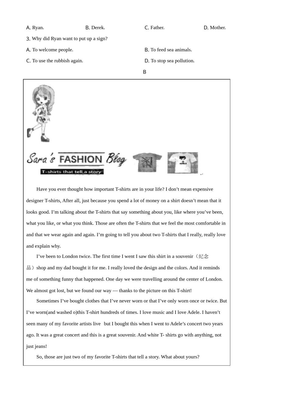 精品解析：浙江省杭州市2021年中考英语试题（原卷版）.doc_第3页