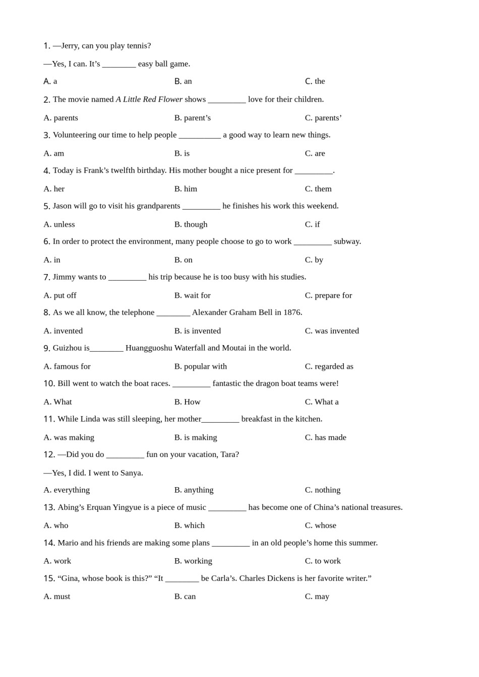 精品解析：贵州省安顺市2021年中考英语试题（原卷版）.doc_第3页