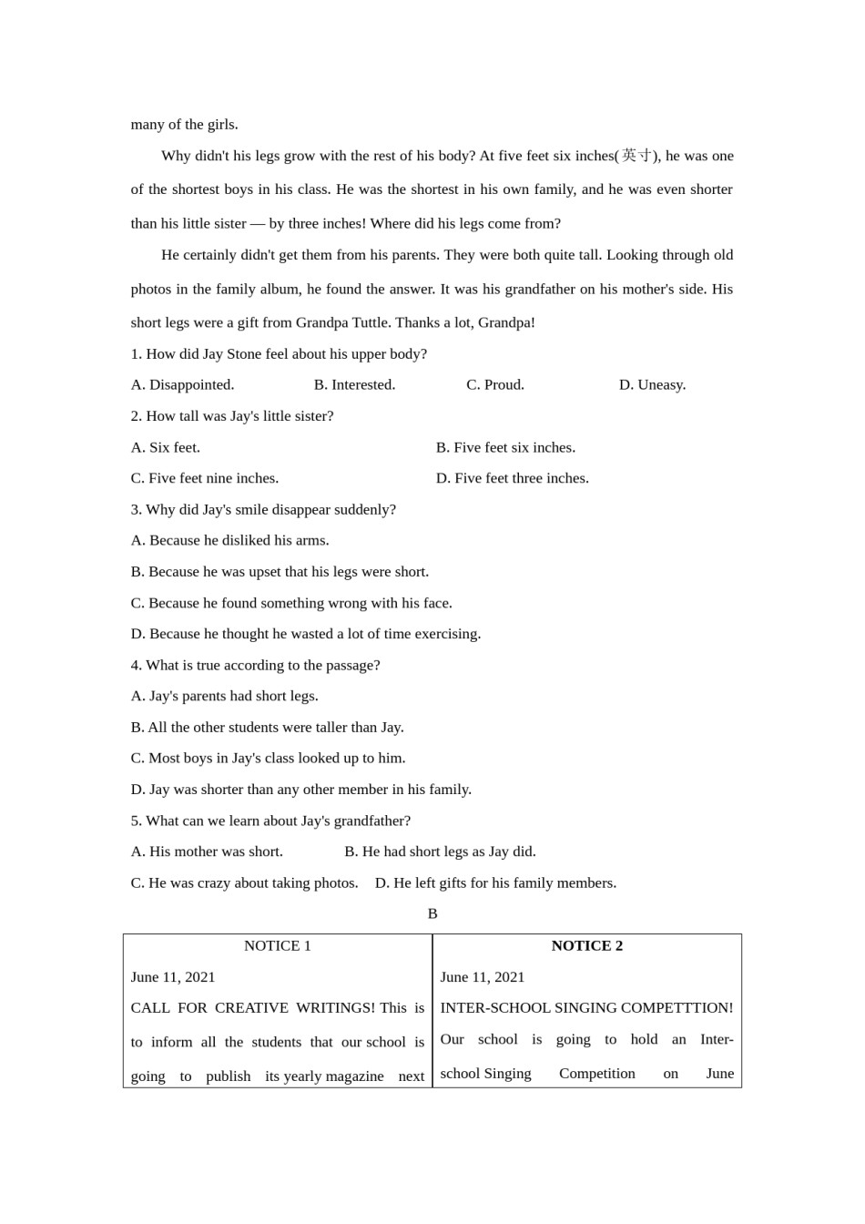 2021年四川省绵阳市英语中考真题（原卷版）.doc_第2页