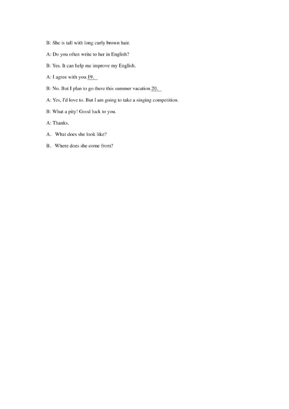 2020年辽宁葫芦岛中考英语真题及答案.doc_第3页