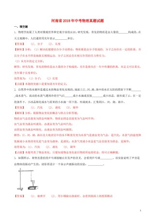 河南省2018年中考物理真题试题（含解析）.doc