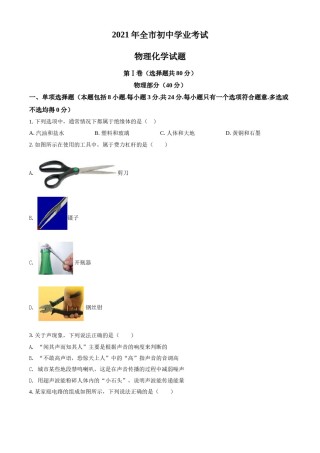 2021年山东省聊城市中考物理试题（原卷版）.doc