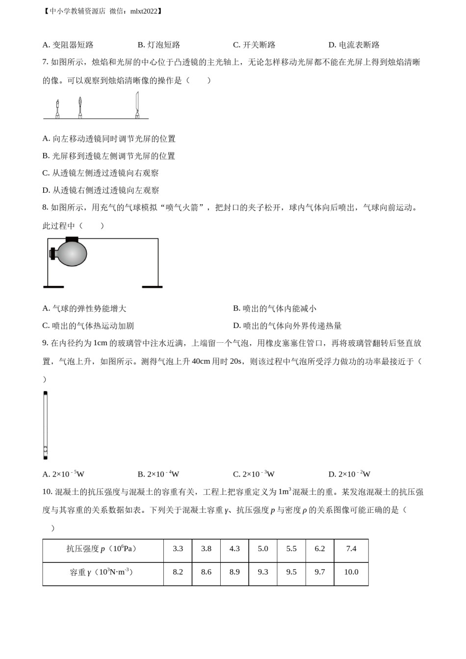 精品解析：2022年江苏省南通市中考物理试题（原卷版）(1).docx_第2页
