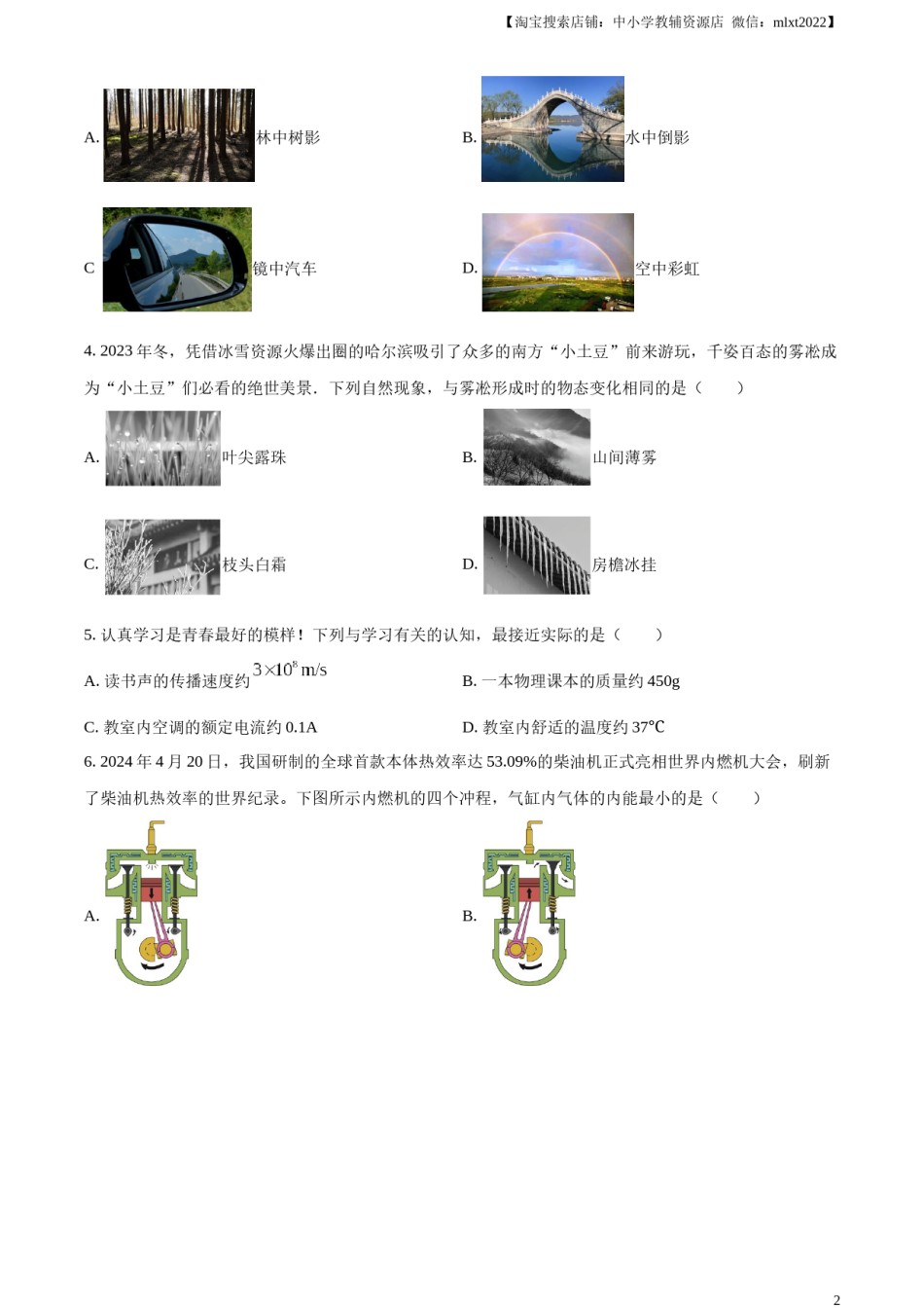 精品解析：2024年山东省临沂市中考物理真题（原卷版）.docx_第2页