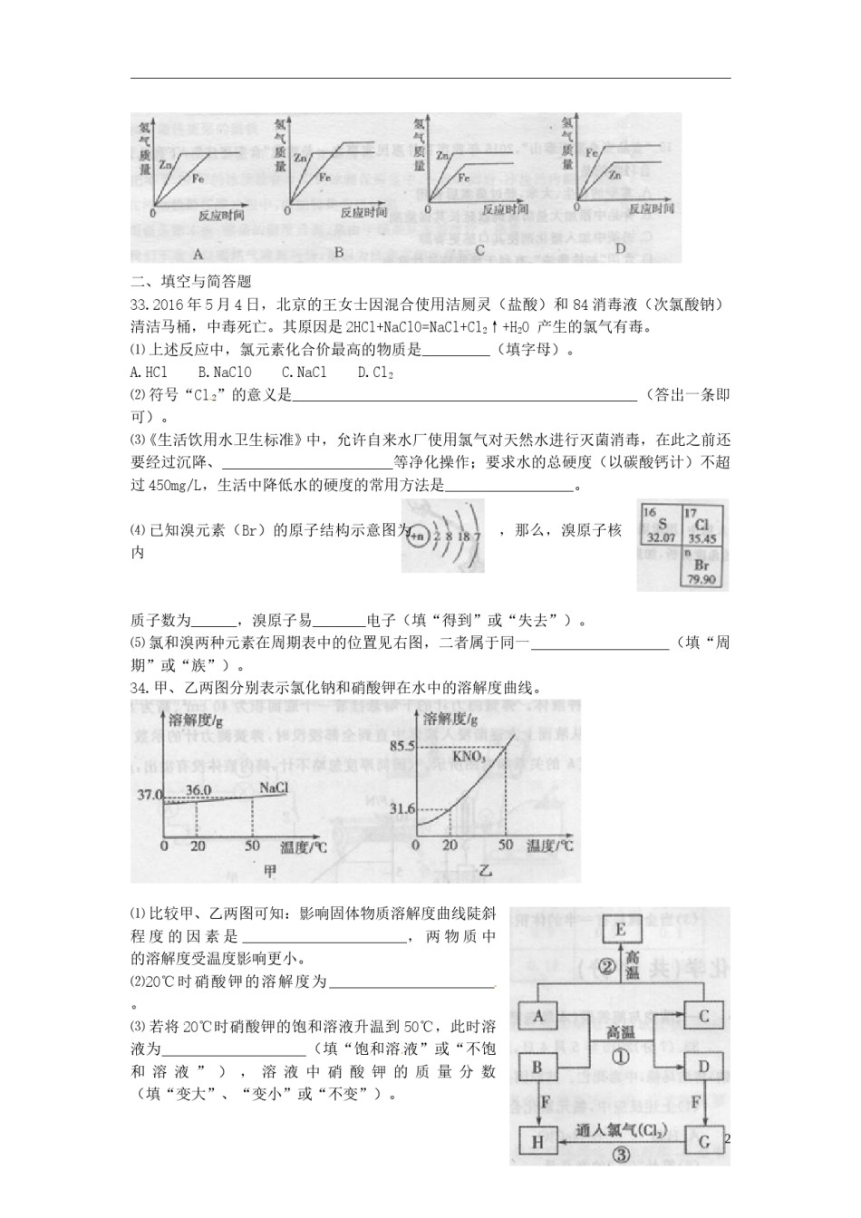 山东省枣庄市2015年中考化学真题试题（含扫描答案）.doc_第2页