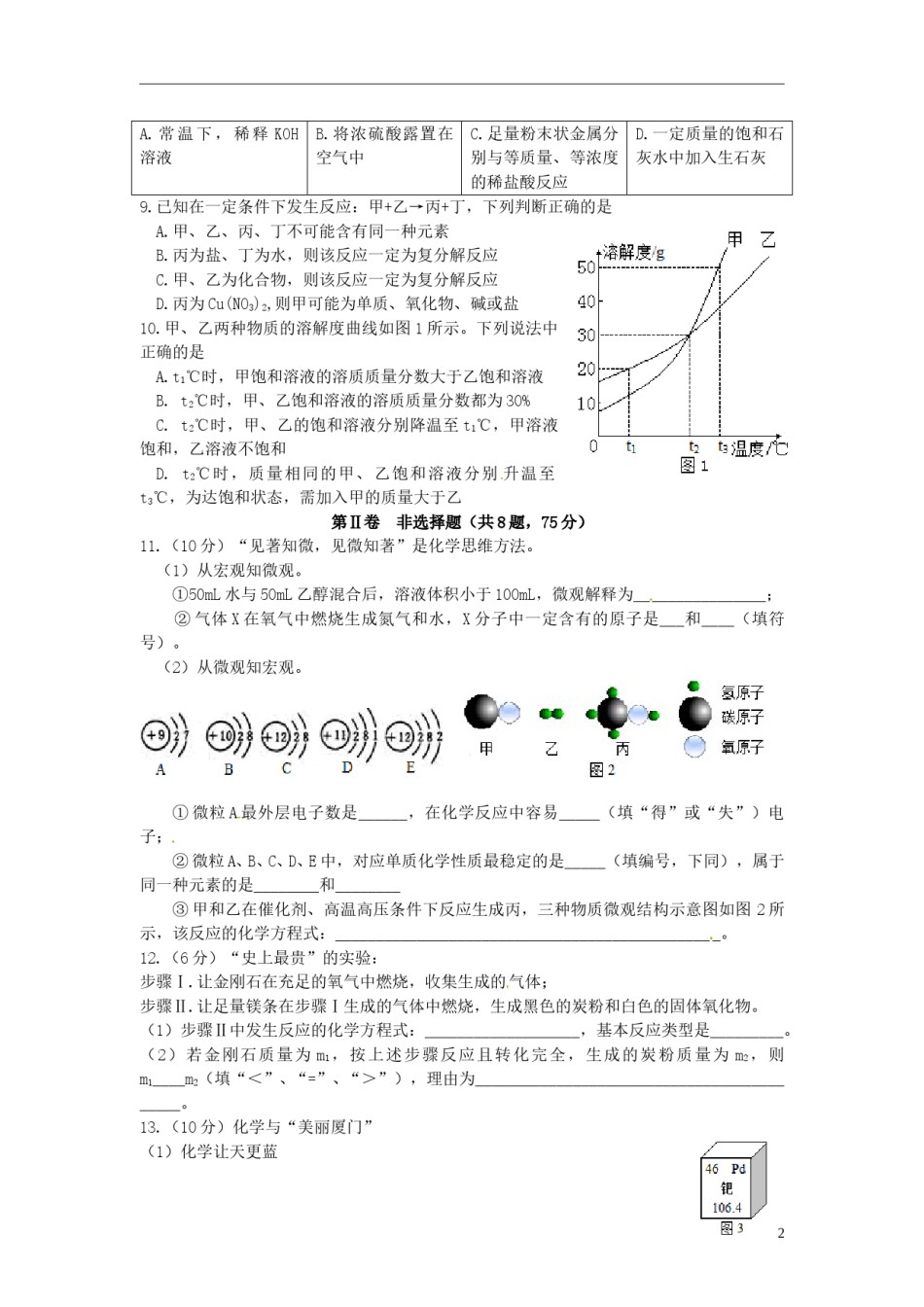 福建省厦门市2015年中考化学真题试题（含答案）.doc_第2页