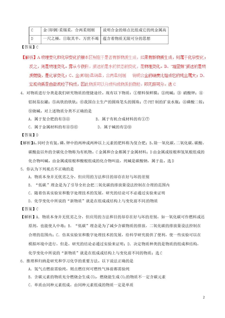 山东省东营市2017年中考化学真题试题（含解析）.DOC_第2页