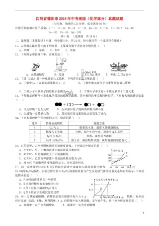 四川省德阳市2018年中考理综（化学部分）真题试题（含答案）.doc