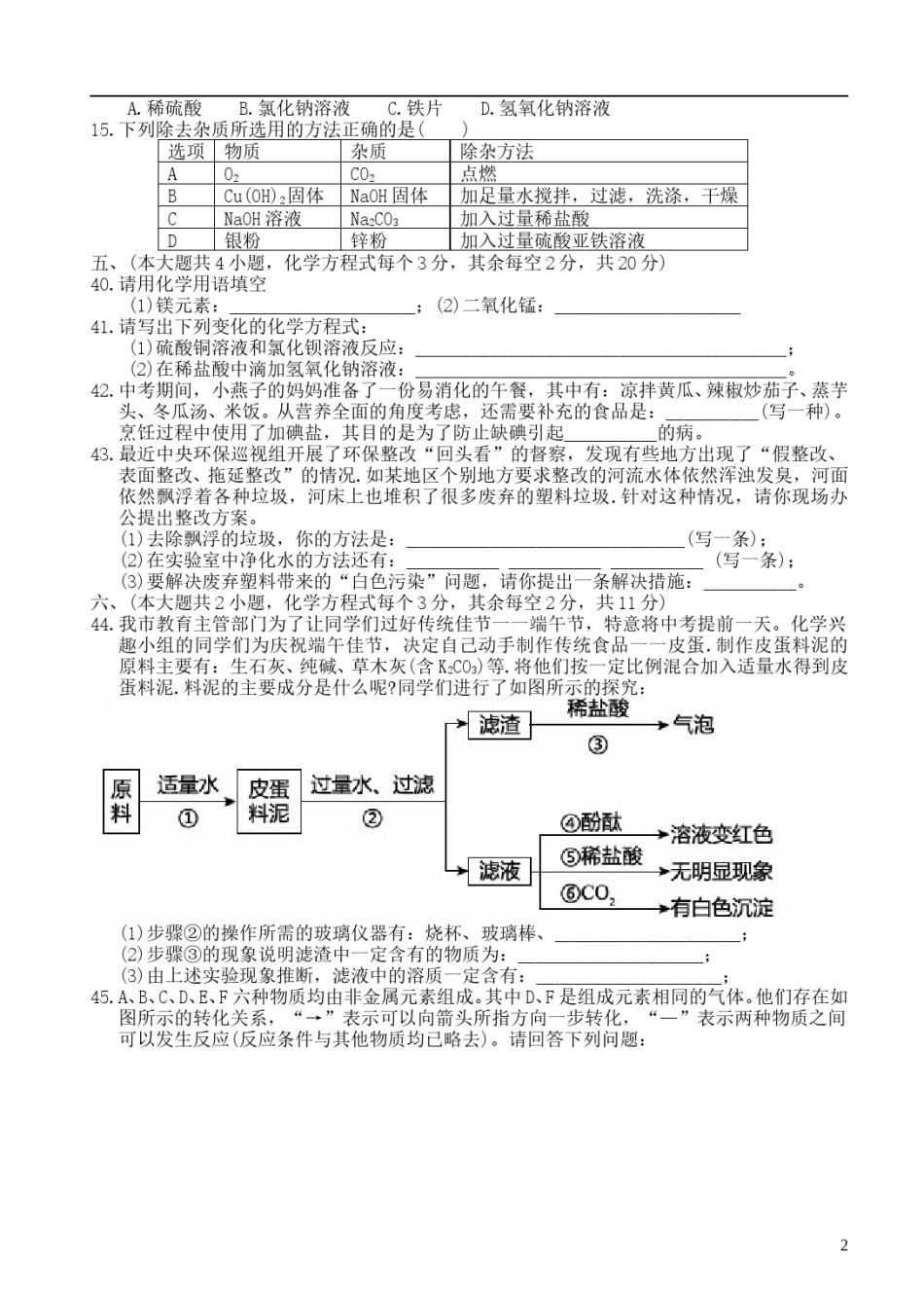 湖南省长沙市2018年中考化学真题试题（含答案）.doc_第2页