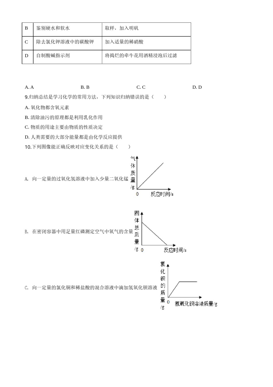精品解析：江西省2020年中考化学试题（原卷版）.doc_第3页
