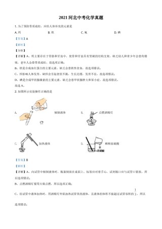 河北省2021年中考化学试题（解析版）.doc