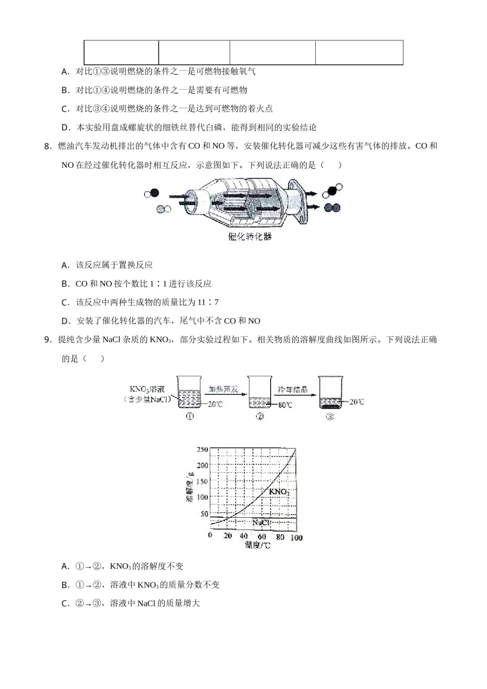 广东省广州市2021年初中学业水平考试化学试题（原卷版）.doc_第3页