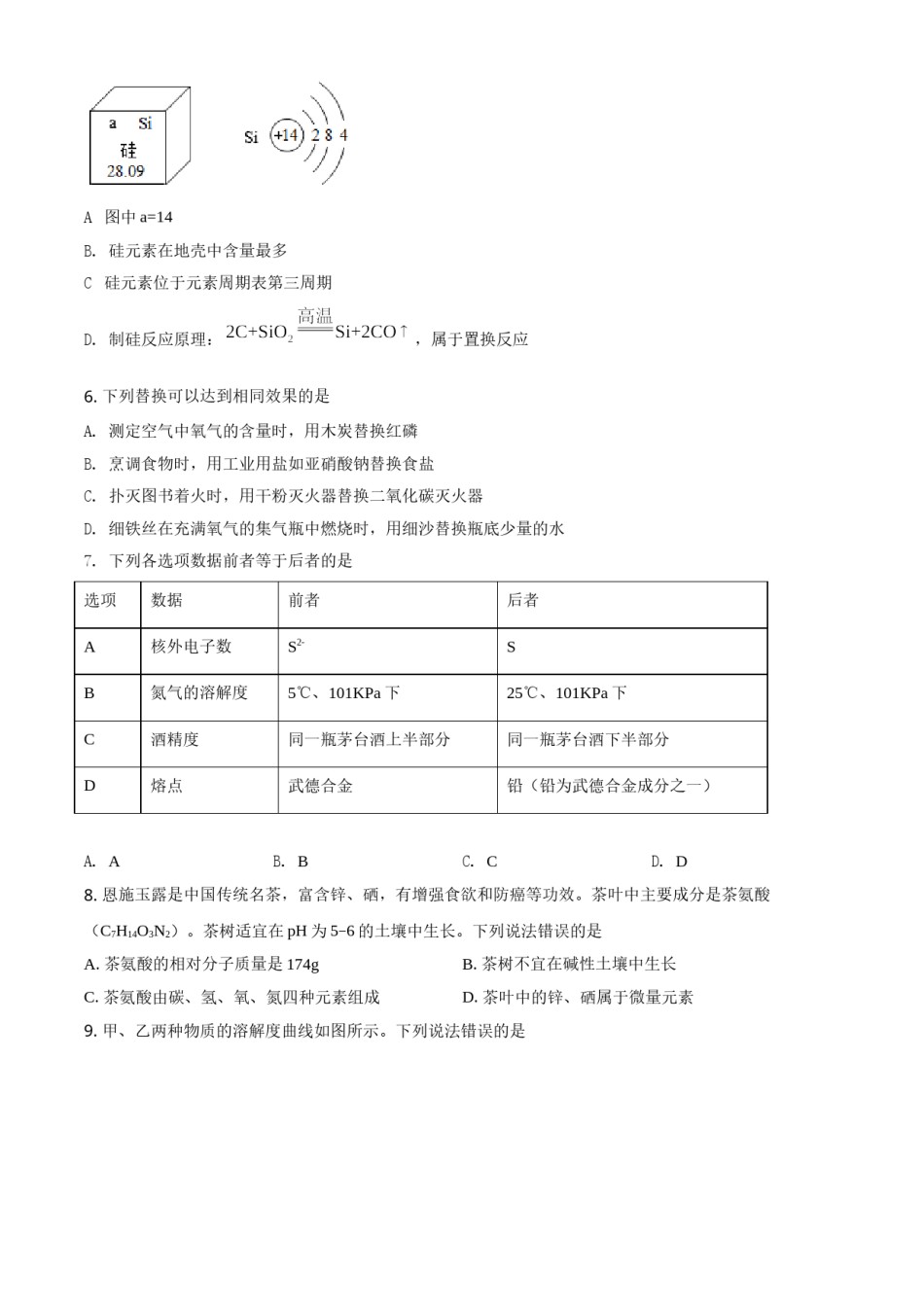 湖北省恩施州2021年中考化学试题（原卷版）.doc_第2页