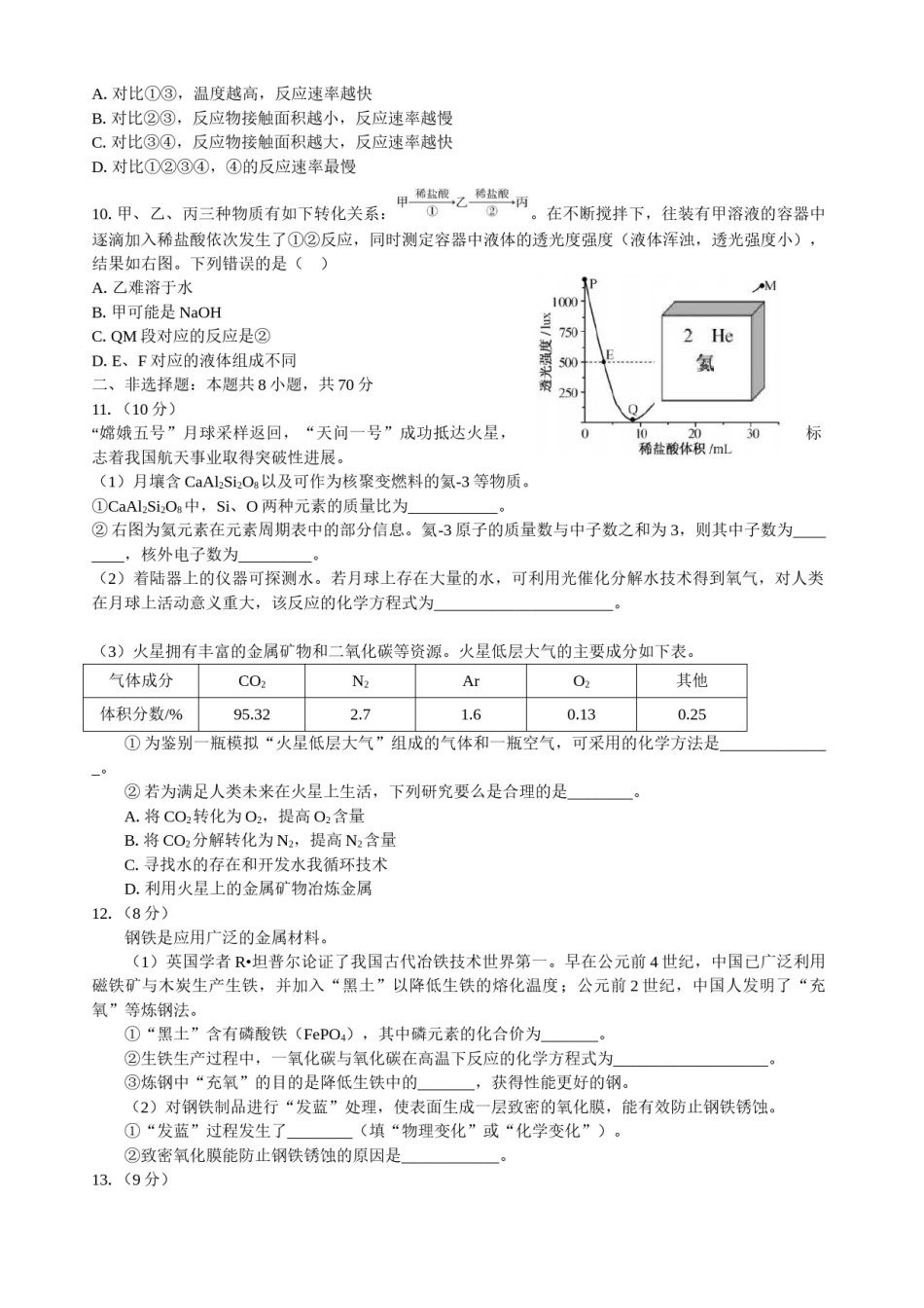 2021年福建省中考化学真题.doc_第2页