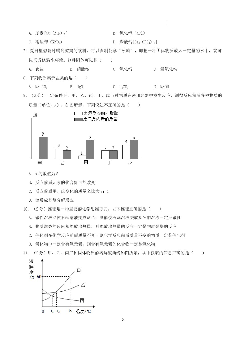 2022年辽宁省朝阳市中考化学真题及答案.docx_第2页