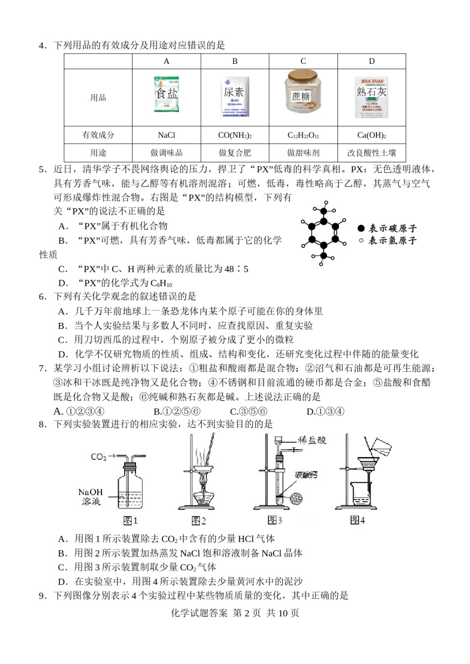 2014年山东省东营市化学中考试题及答案.doc_第2页