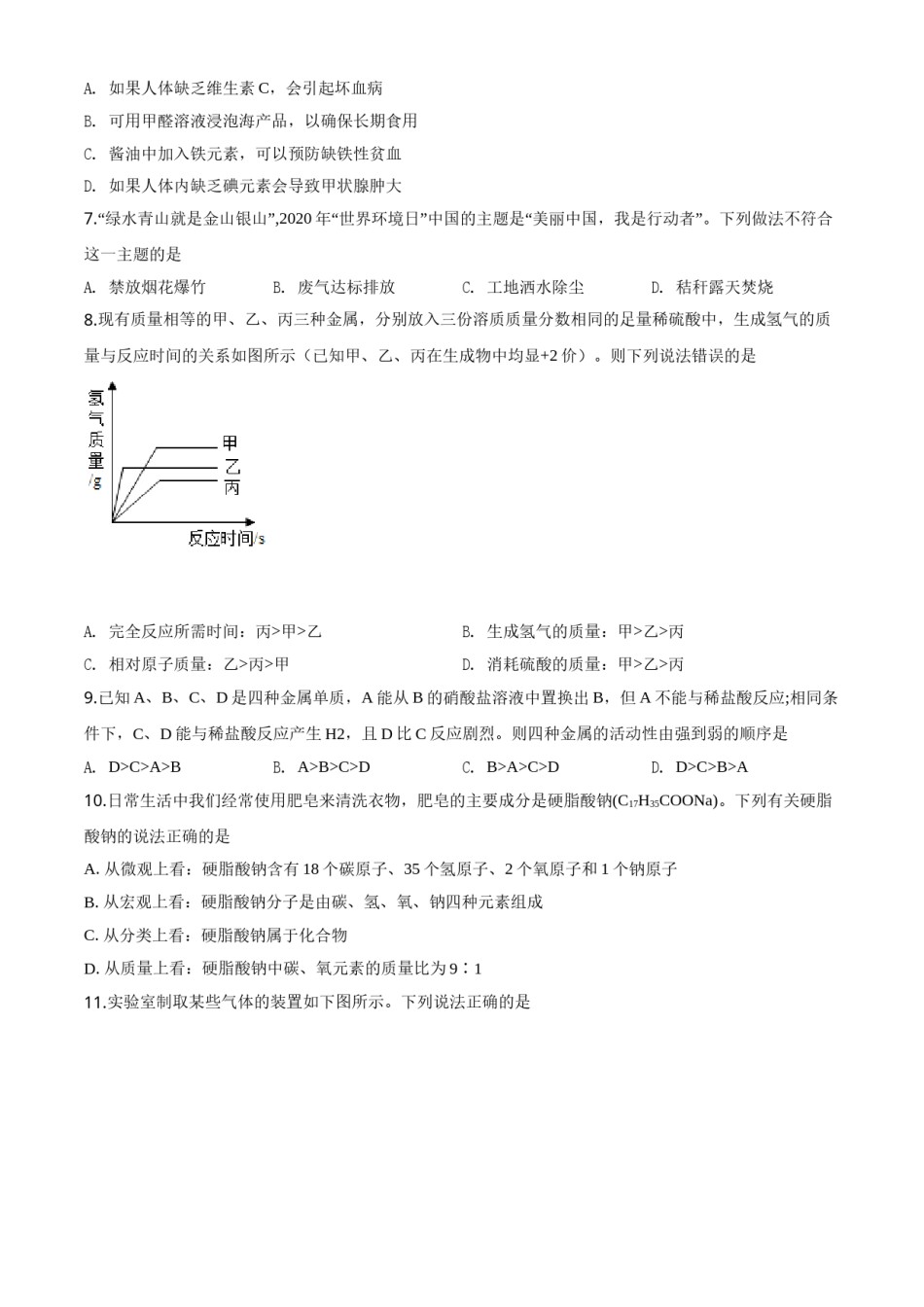 2020年中考化学试题.doc_第2页