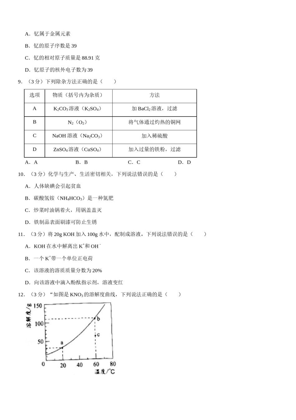 2020年广东省中考化学试题及答案.docx_第2页