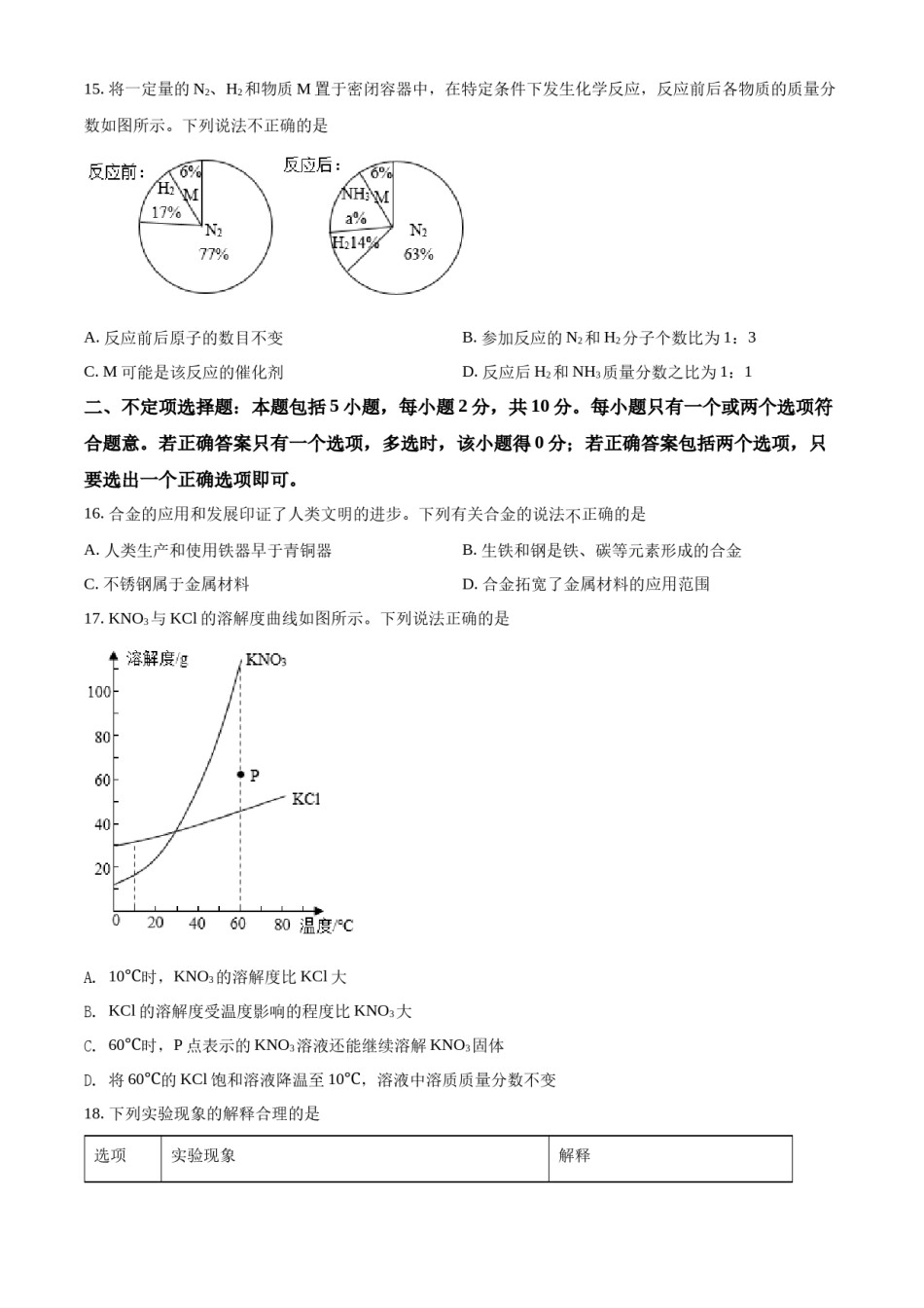 精品解析：2022年江苏省扬州市中考化学真题（原卷版）.docx_第3页