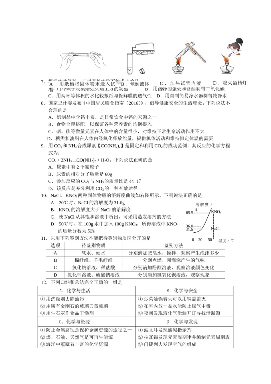 2016年江苏省无锡市中考化学试题及答案.doc_第2页