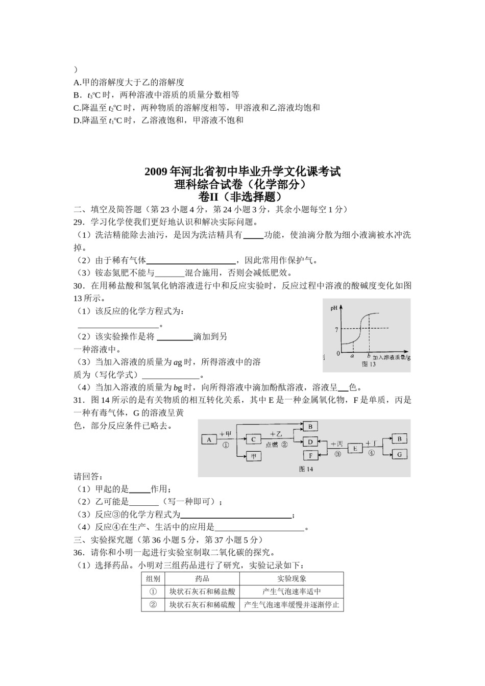 2009河北省中考化学试题及答案.doc_第2页