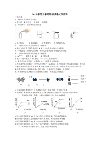 2018河北省中考化学试题及答案.doc